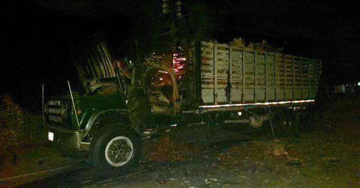 Quemaron cuatro vehículos de carga pesada en la vía Medellín – costa Caribe