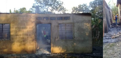 Vivienda se quemó luego de que explotara un transformador en zona rural de San Pelayo