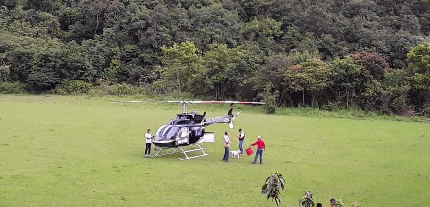 De película, asaltaron helicóptero de valores en Cauca