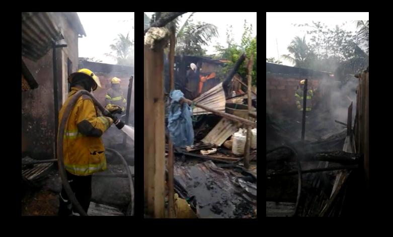 Estallido de un cilindro de gas provocó incendio en una vivienda en zona rural de Montería