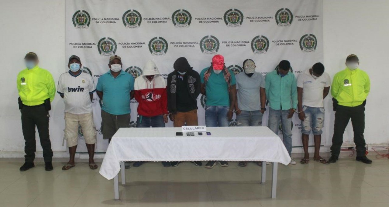En Lorica, las autoridades capturaron a ocho presuntos integrantes del Clan del Golfo