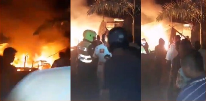 En Montería, hombre aparentemente borracho incendió la casa de su mujer