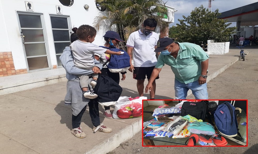 Qué buen corazón, alcalde de Sahagún envió ayudas a familia venezolana que lleva más de un mes caminando para llegar a Medellín