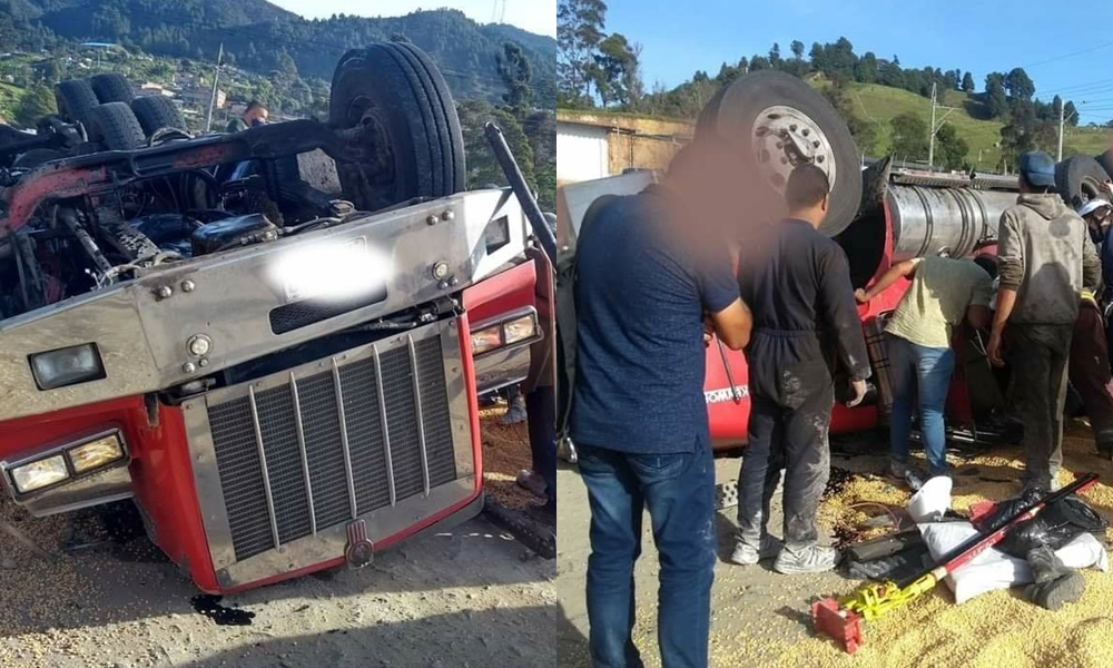 En video, conductor de una tractomula murió tras sufrir aparatoso accidente