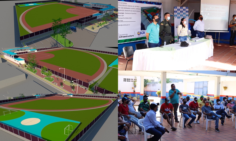 Gobernación de Córdoba socializó construcción del moderno complejo deportivo en Montelíbano