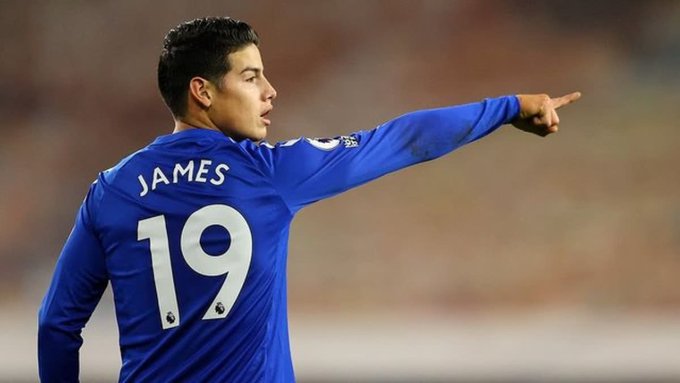 James Rodríguez se recuperó y estará disponible para el partido Everton – Fulham
