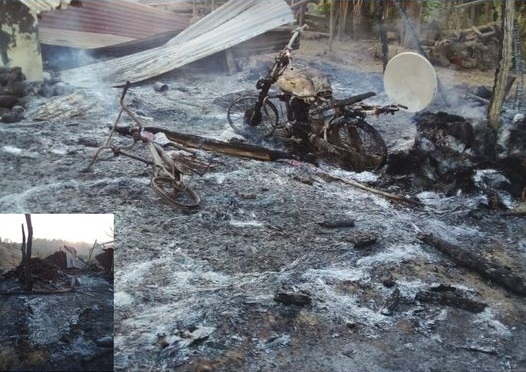 Voraz incendio dejó en la calle a una familia campesina en Lorica