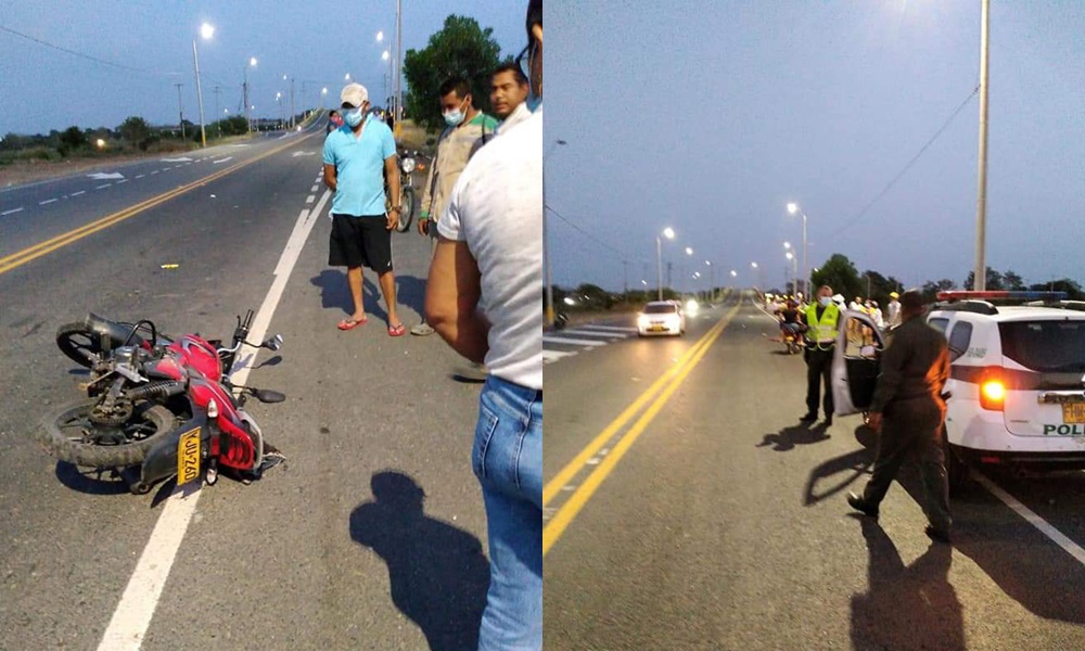 Accidente de tránsito deja una mujer gravemente herida en la entrada de San Carlos