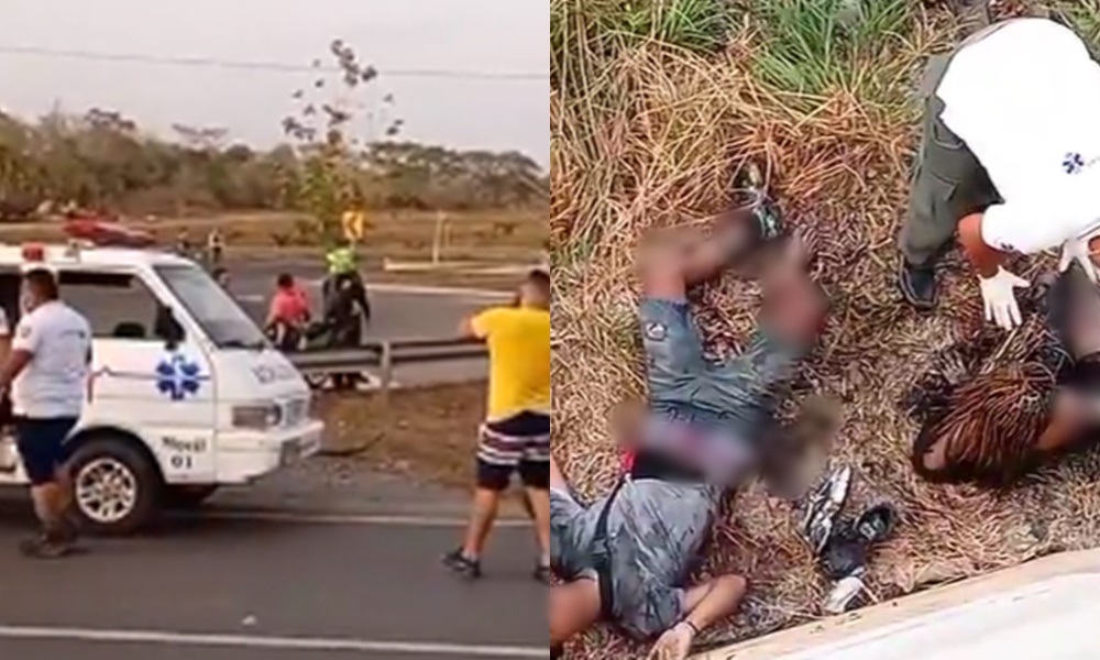 Salieron disparados de la moto, dos personas resultaron heridas en accidente en el puente El Purgatorio