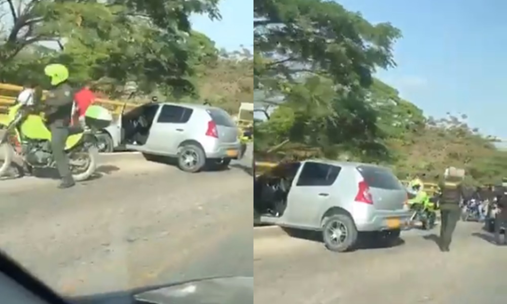 Reportan choque de vehículos en el Puente Segundo Centenario de Montería