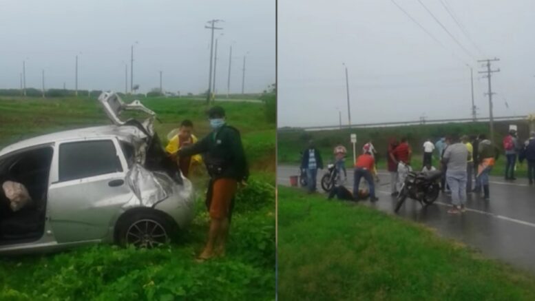 Accidente en la vía Ciénaga de Oro – Cereté dejó tres personas heridas