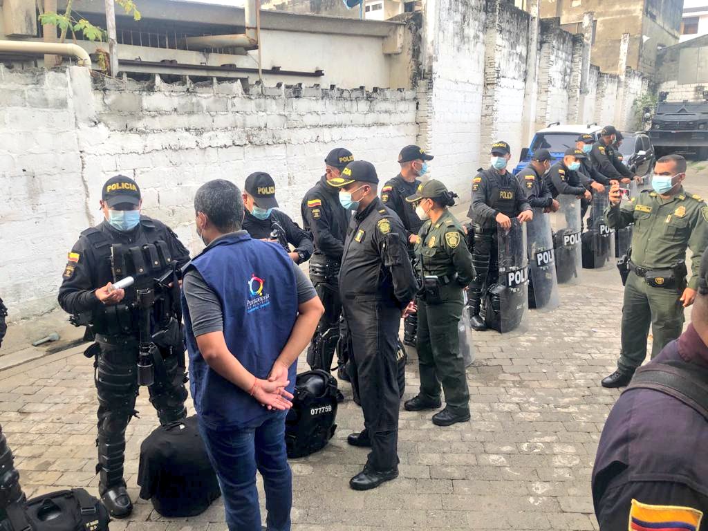 Personería de Montería verifica que ESMAD no porte armas letales durante jornada de movilización