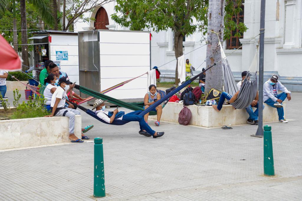 Población indígena desplazada en el centro de Montería fue valorada medicamente por EPS