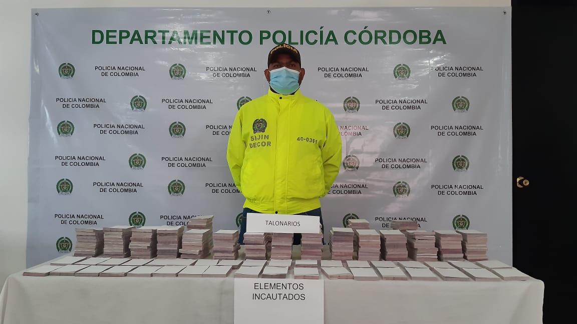 Policía incautó 15 mil fracciones de chance ilegal en Tierralta