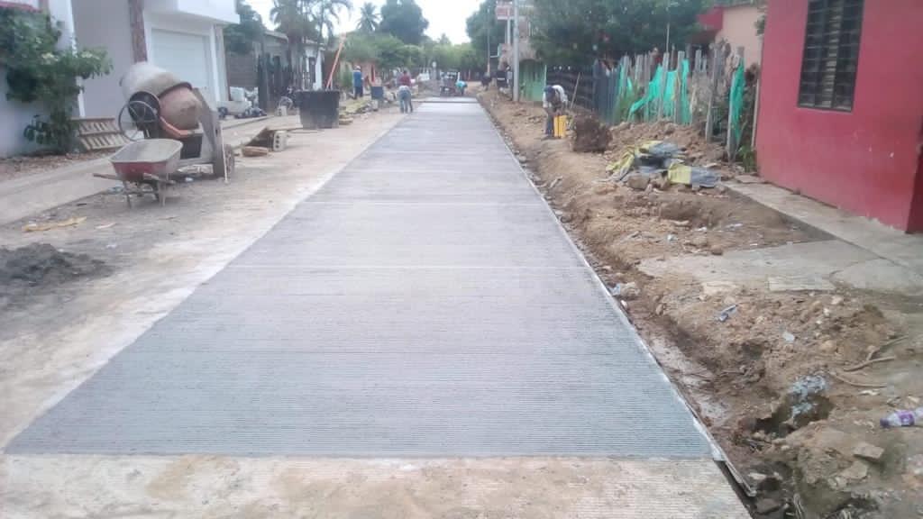 Obra de pavimentación en zona urbana de San Pelayo a punto de culminar