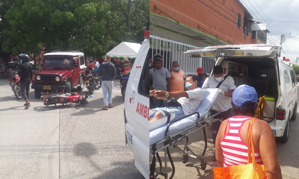 Un herido dejó accidente de tránsito en el barrio Buenavista de Montería