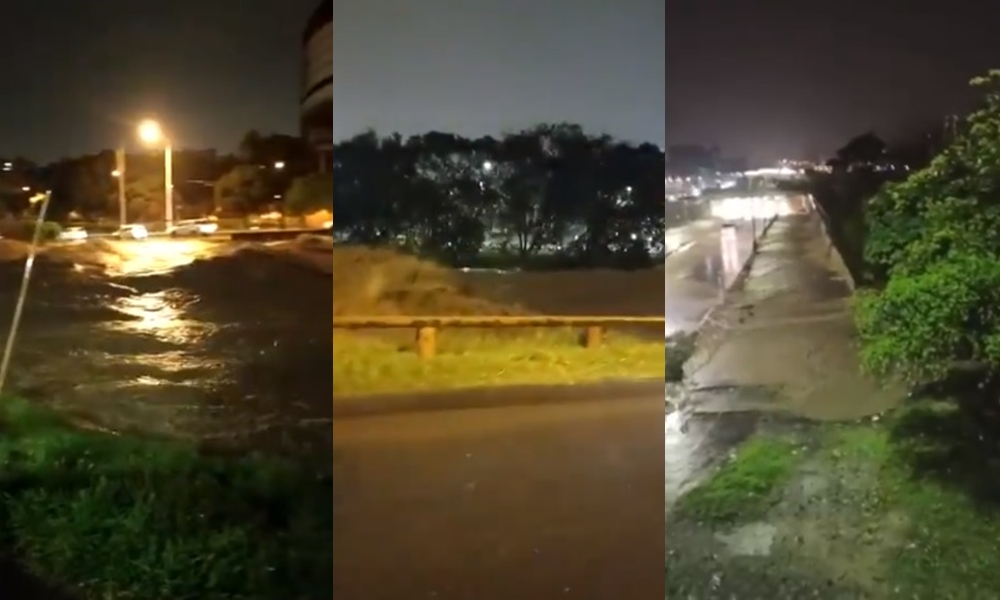 Emergencia en Medellín, torrencial aguacero desbordó el río e inundó zonas aledañas
