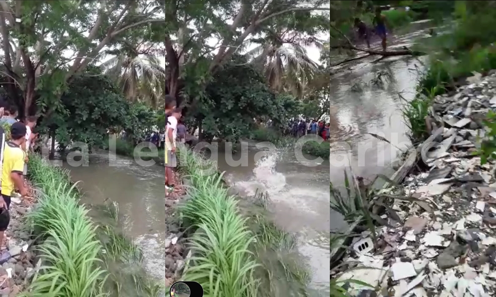 Después del aguacero, se metió al canal en el barrio Edmundo López y no salió más a la superficie