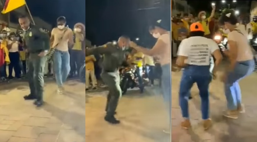 ¡Buen ejemplo! Protestas en Lorica terminaron con bailes de champeta y fandango