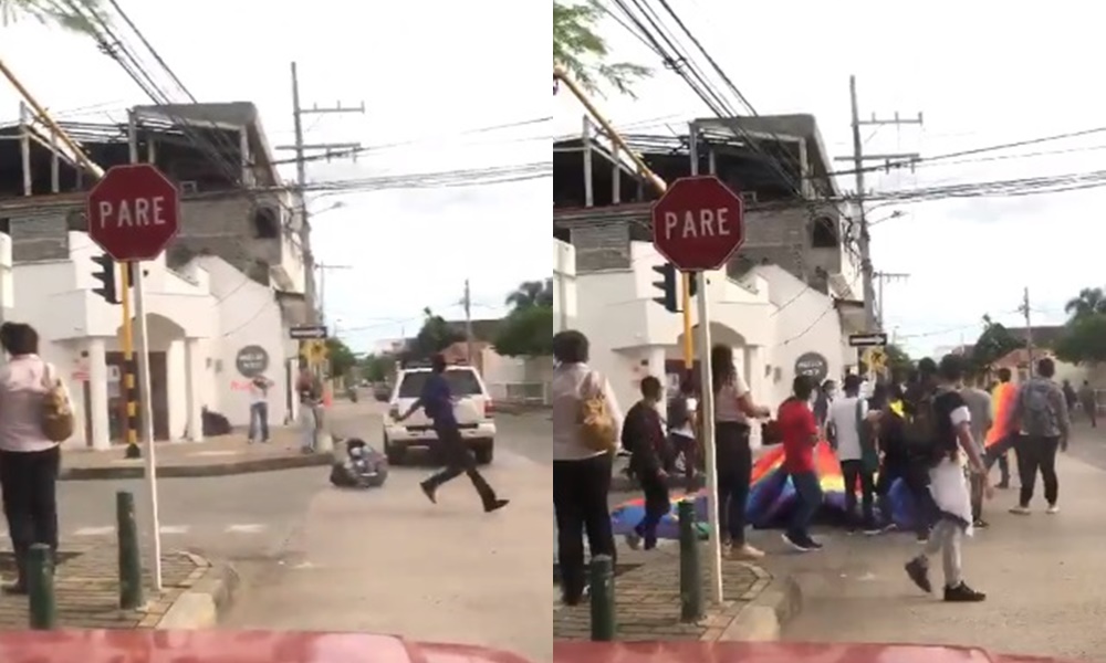 Qué intolerancia, camioneta atropelló a joven que participaba en marcha feminista en Montería