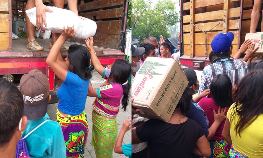 Gobernación de Córdoba entregó ayudas humanitarias a indígenas del Alto Sinú instalados en Montería