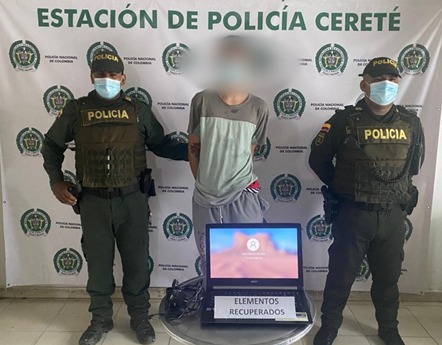 Cayó con las manos en la masa, capturan a hombre que se robó un computador en Montería