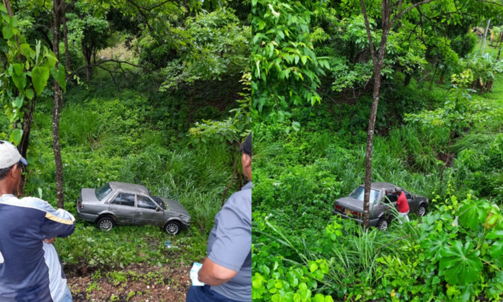 Automóvil cayó a un barranco en San Antero