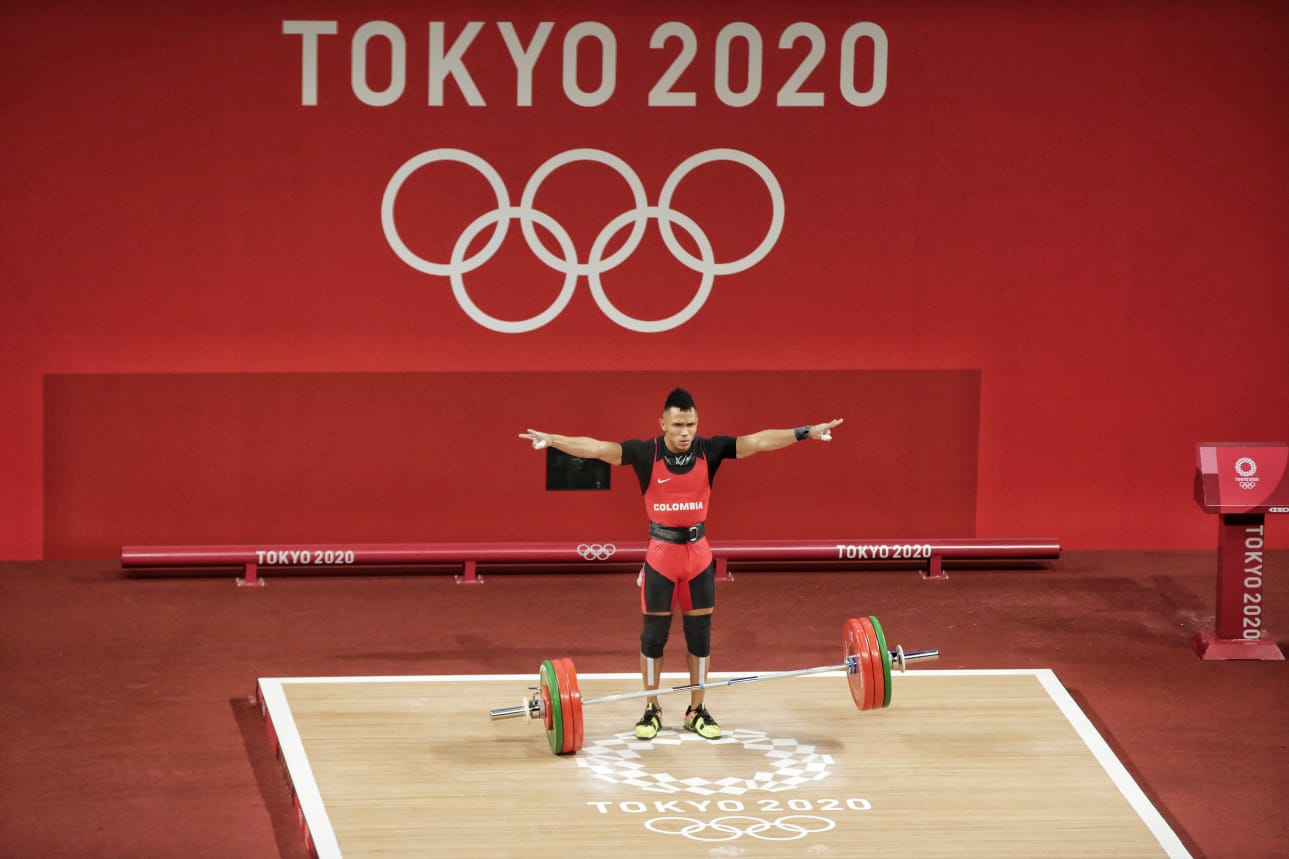 Primera presea para Colombia en Tokio, Luis Mosquera ganó medalla de plata en levantamiento de pesas