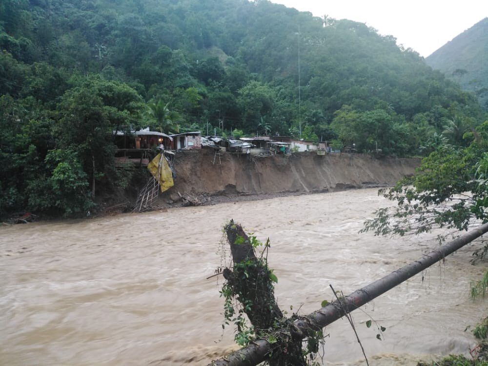 Creciente súbita dejó un desaparecido y 36 viviendas afectadas en Antioquia