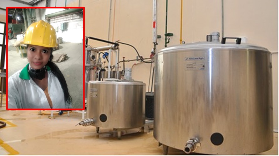 Estudiantes de Unicórdoba pulverizan la crema de auyama en laboratorios, sin conservantes