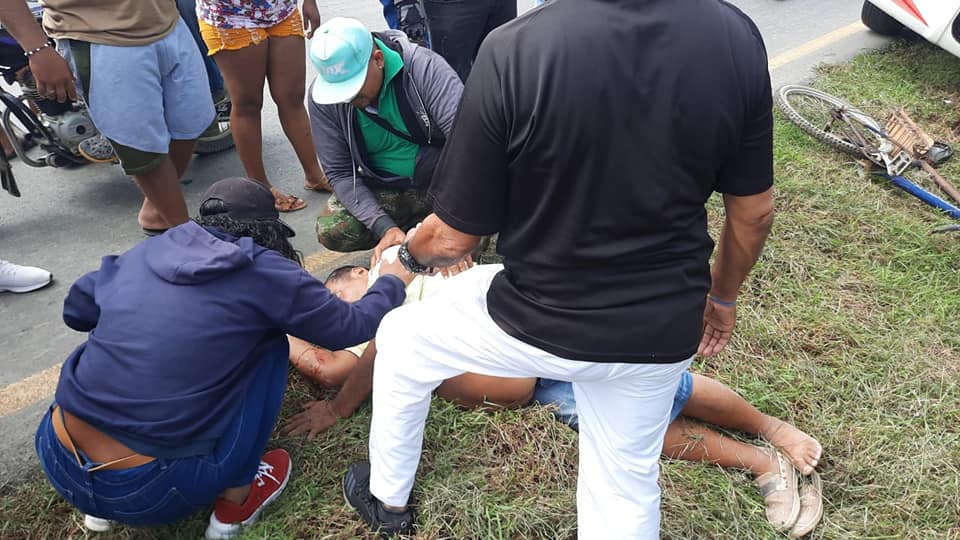 Accidente en el segundo anillo vial de Montería, un ciclista resultó herido