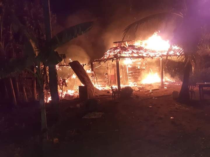 Voraz incendio consumió una vivienda en zona rural de Tierralta