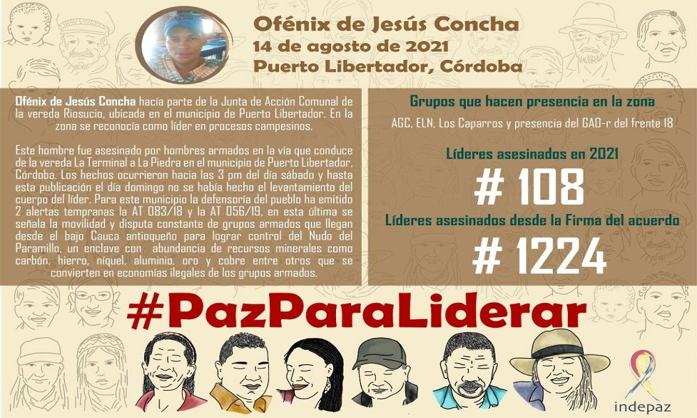 ¿Quién tiene la razón? Indepaz asegura que hombre asesinado en Puerto Libertador era líder social y Policía de Córdoba lo niega