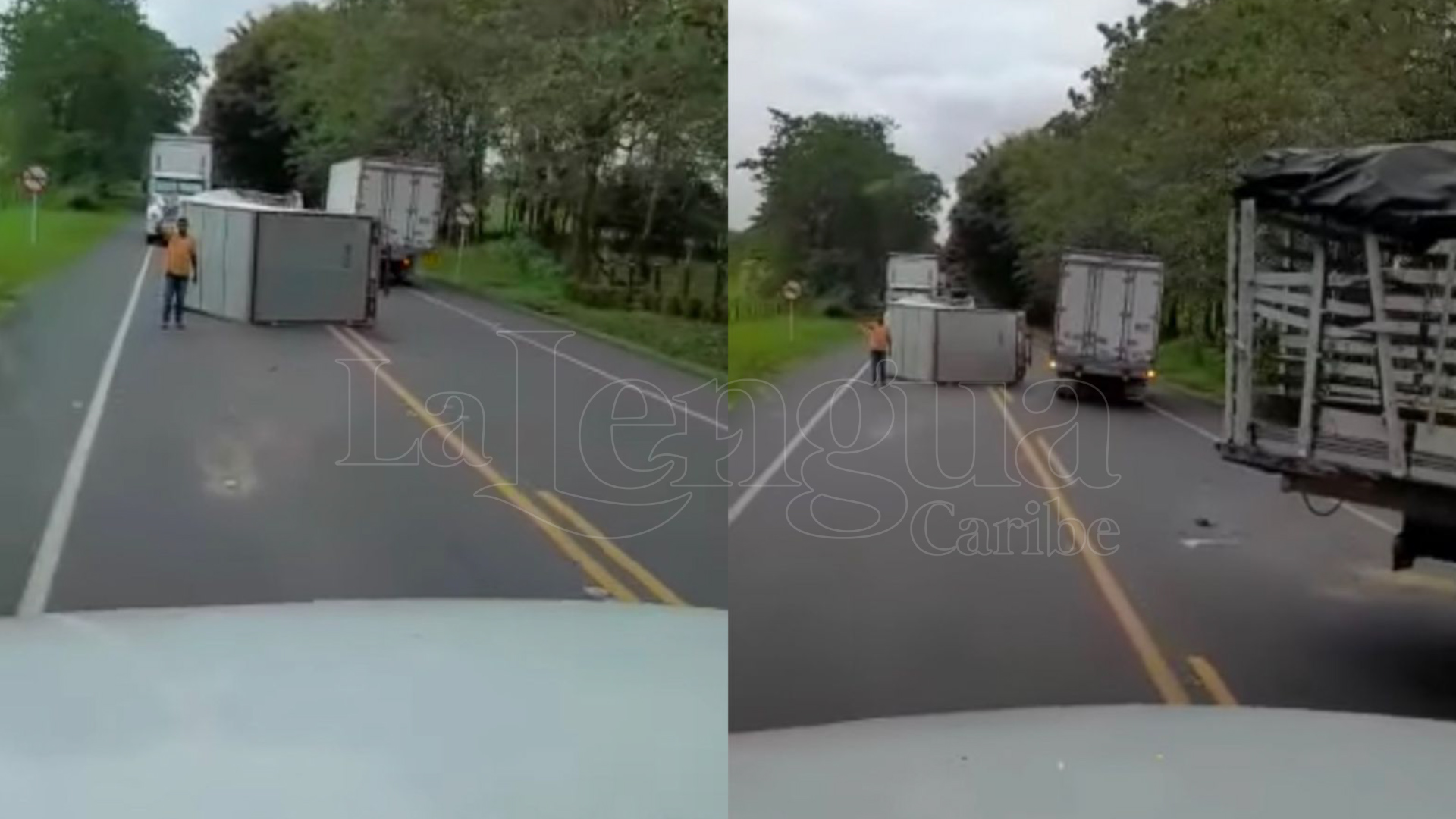 Furgón y camión chocaron en la vía Buenavista – La Apartada