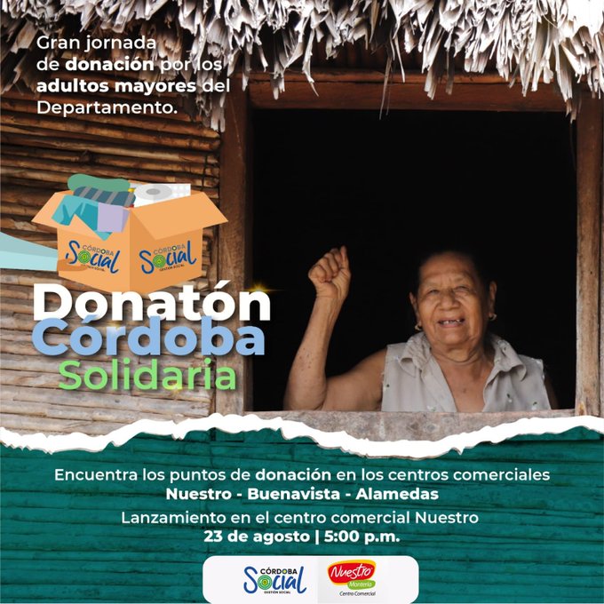 ¡Únete! Hoy inició ‘Donatón’ por los adultos mayores en Córdoba