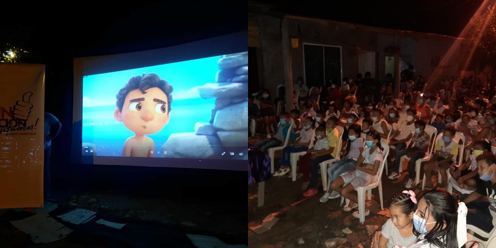 Sonrisas para los más pequeños: ‘Cine a mi barrio’ ya inició su ruta en Montería, también llegará a zona rural