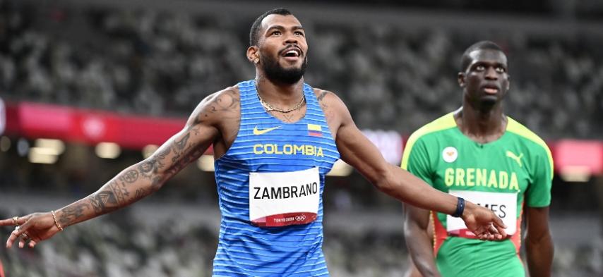 El colombiano Anthony Zambrano pasó a la final de los 400m y batió su récord sudamericano