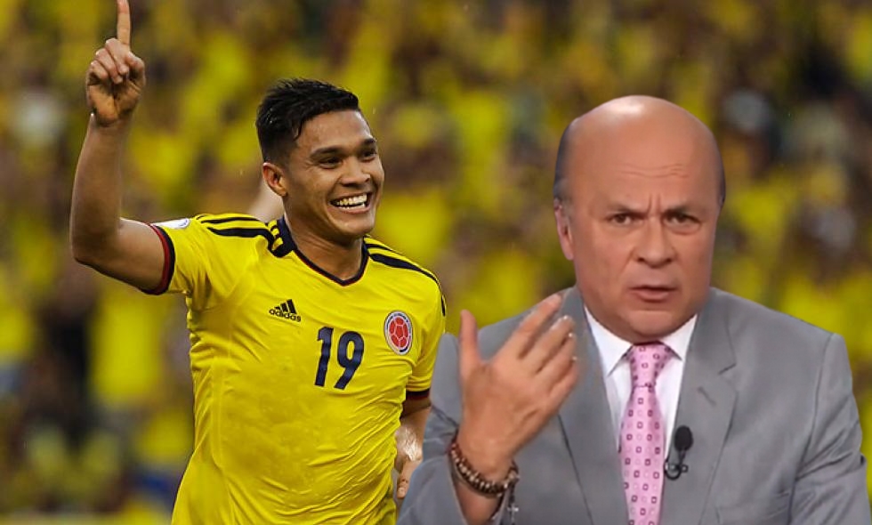 Carlos Antonio Vélez pidiendo pista para ‘Teo’ Gutiérrez en la Selección Colombia