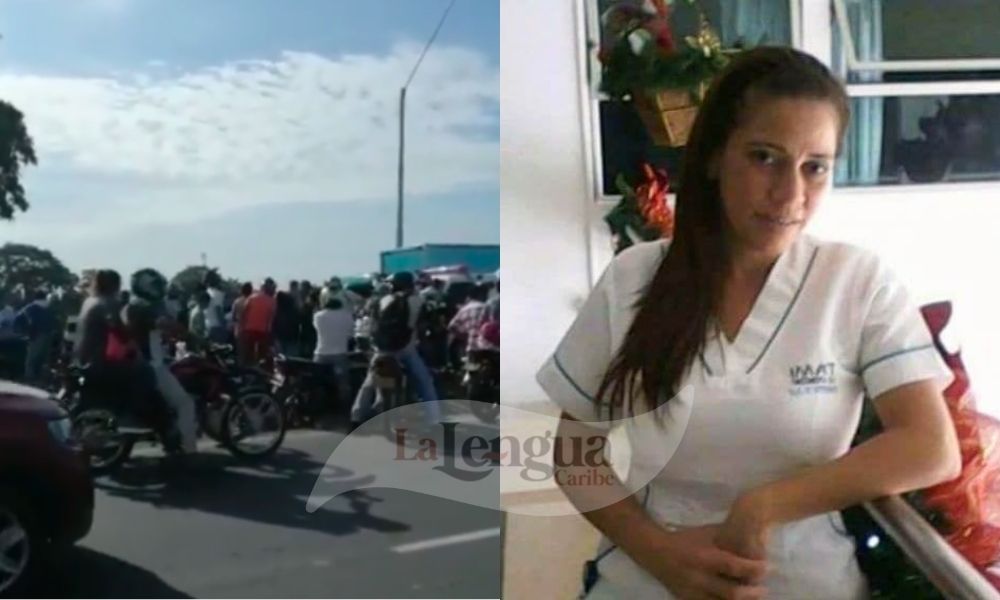 Enfermera murió en accidente en el cruce del barrio Villa Cielo de Montería
