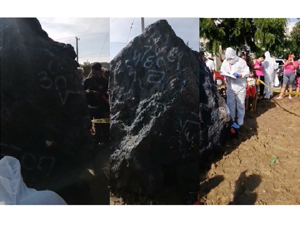 Un supuesto meteorito cayó en Barranquilla, algunos dicen que tiene escrito un mensaje