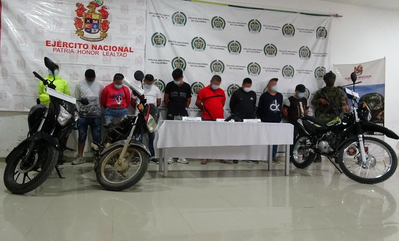 Capturan a 10 presuntos miembros del Clan del Golfo en Montería, serían responsables de homicidios selectivos