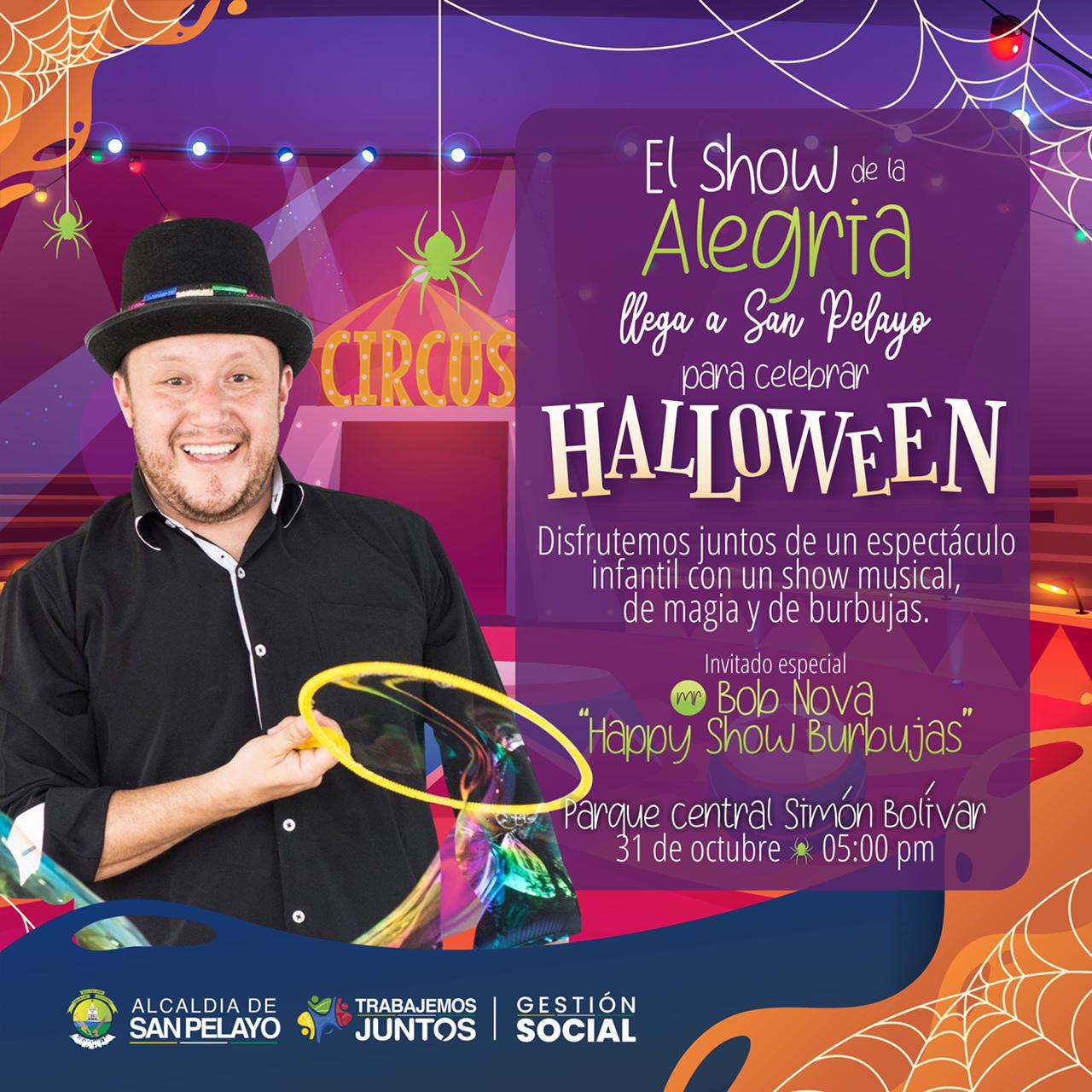 En San Pelayo celebrarán Halloween con show de música, magia y burbujas