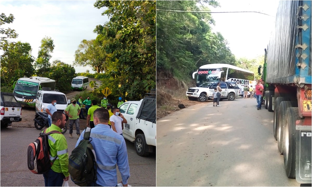 Transportadores bloquean la vía Puerto Libertador – Montelíbano