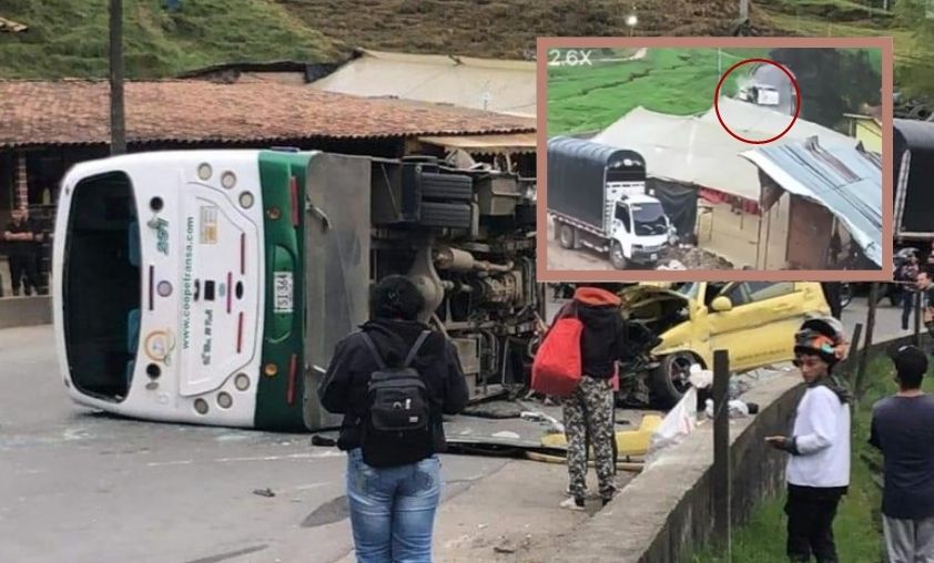 En video, un muerto y 14 heridos dejó grave accidente en Santa Rosa de Osos