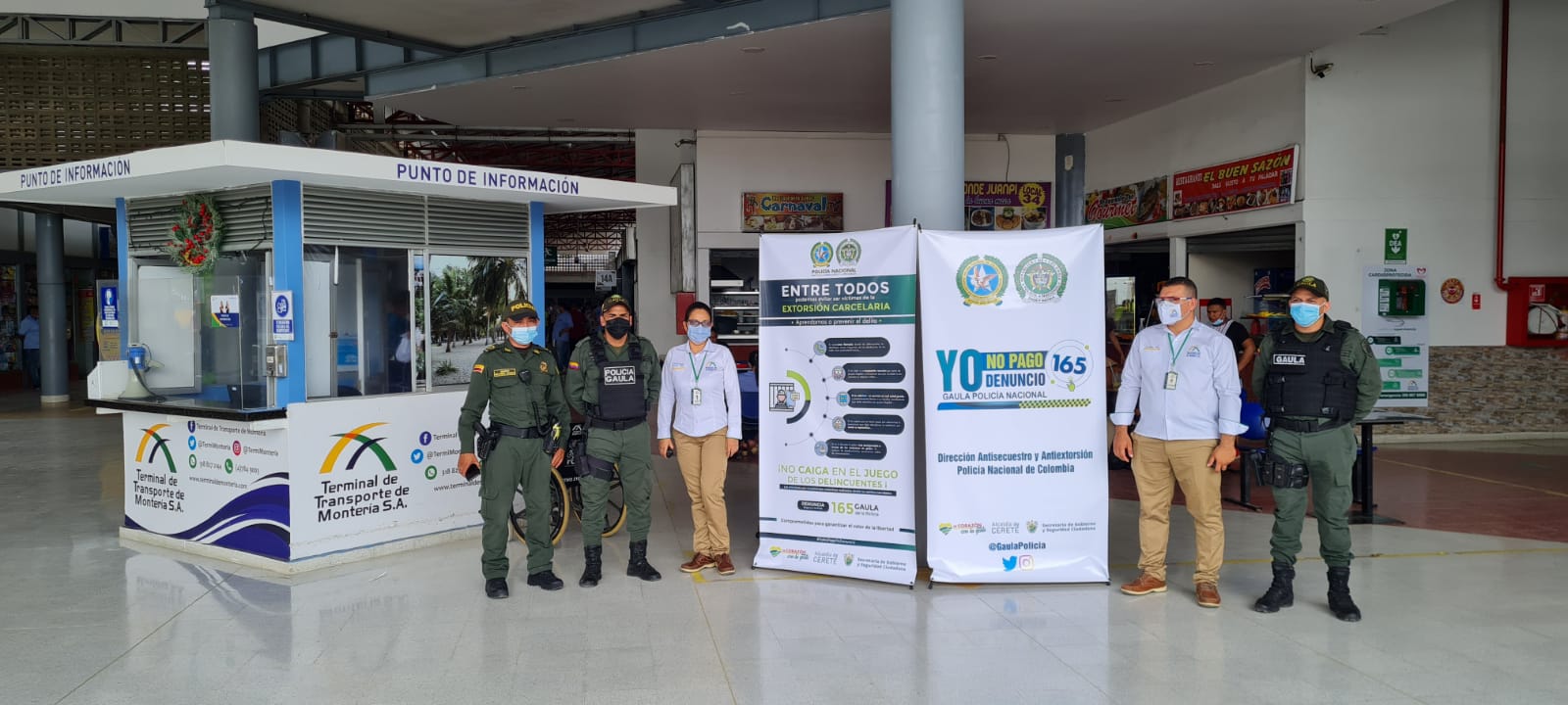 Gaula de la Policía Córdoba lideró Comando Situacional en la Terminal de Transportes de Montería