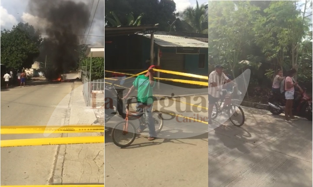 Habitantes de Mateo Gómez bloquearon la calle principal porque completan más de nueve horas sin energía