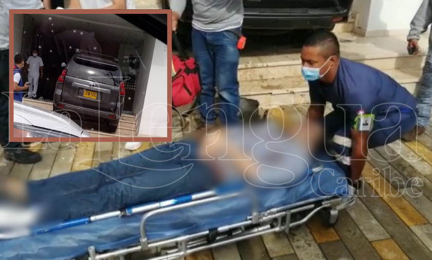 Camioneta atropelló a un hombre y chocó contra las oficinas de Sura en Montería