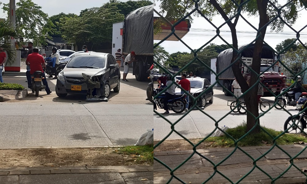 Camión chocó contra un automóvil en el sur de Montería