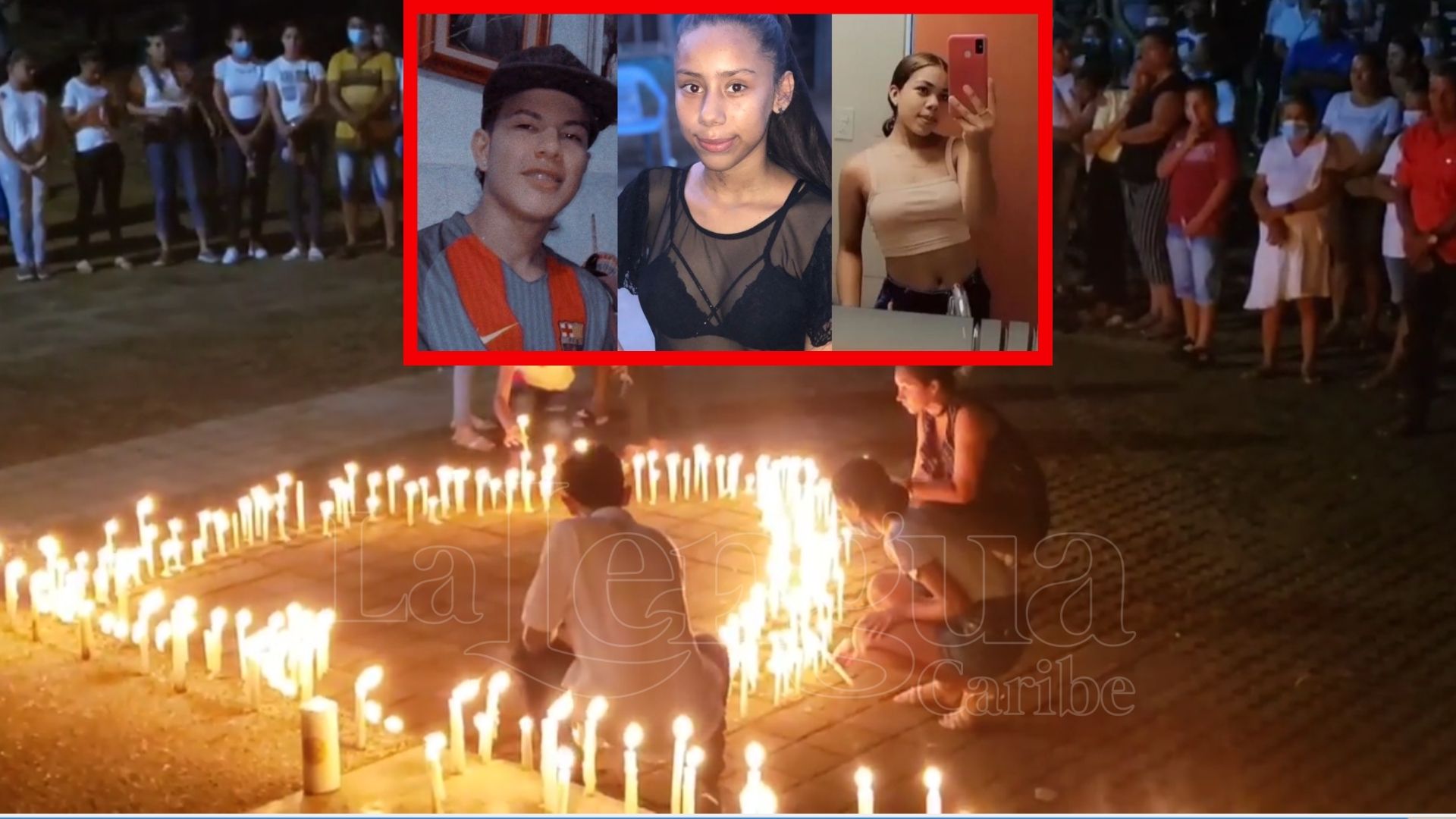 Con velatón despidieron a los tres menores fallecidos en La Apartada