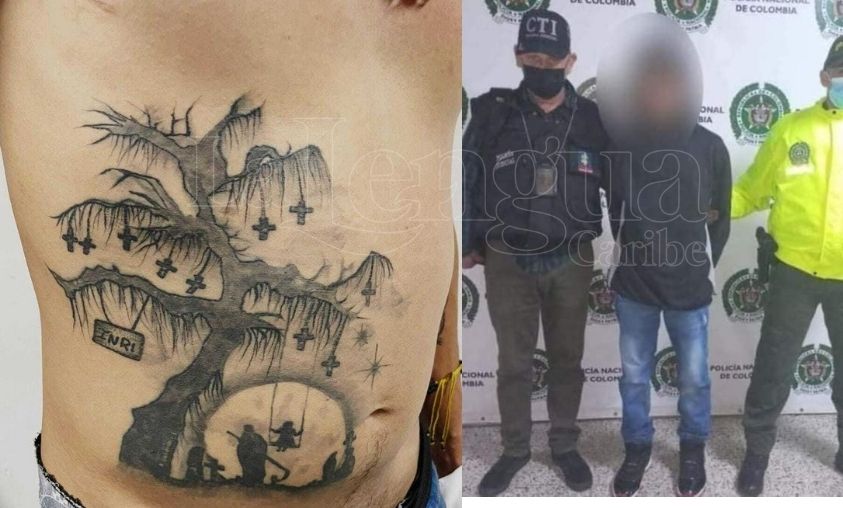 Capturan a sicario que se tatuaba cruces y cuervos por cada asesinato que cometía